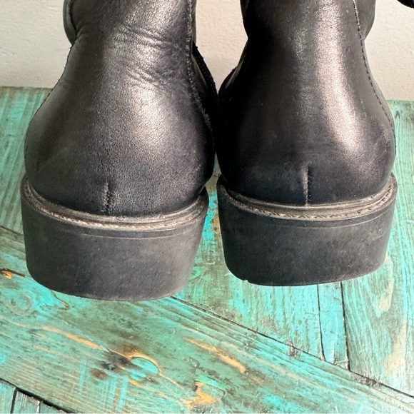 Charles David l Lace Up Zip Biker Boots Leather Size 9.5 - Picture 9 of 11